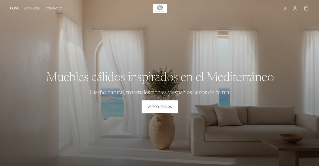 portada de web de muebles